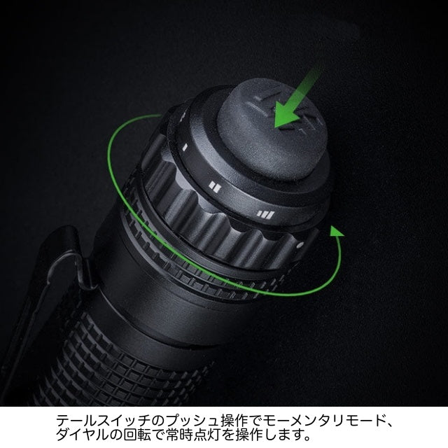 NEXTORCH TA30C Flashlight [3-stage dimming + strobe lighting flashlight] [2 CR123Ax / 18650 lithium-ion batteries can be used]