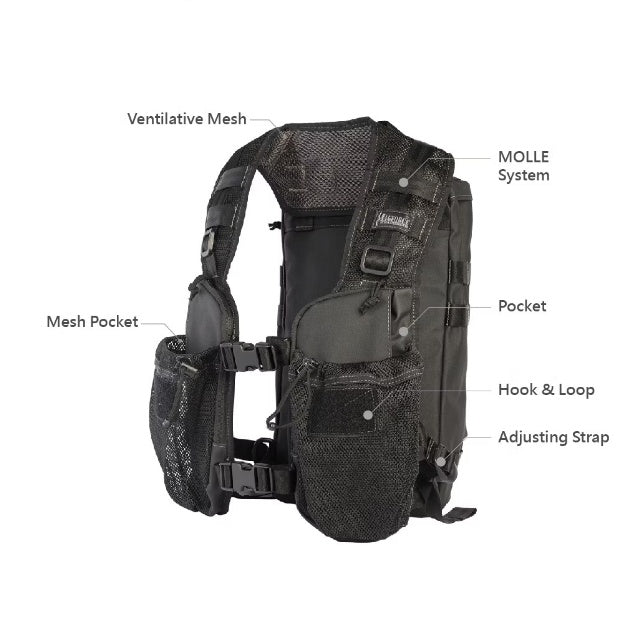 MAGFORCE Hiker Stealth Backpack [MFA-7115] [Black PVC]
