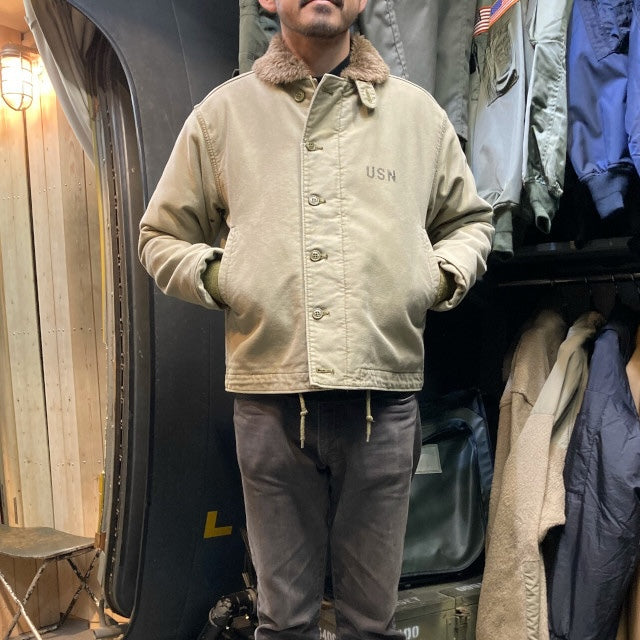 HOUSTON(ヒューストン) N-1デッキジャケット ユーズドモデル [NAVY]