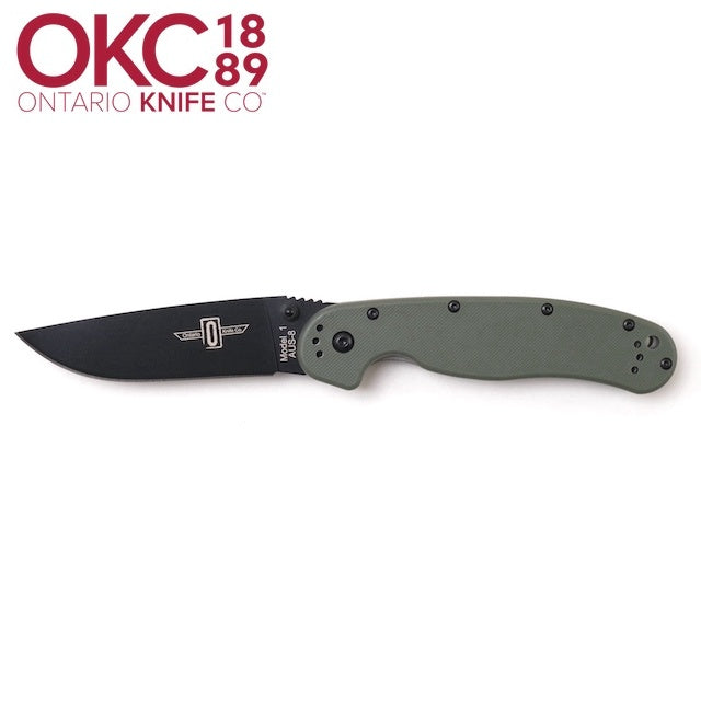 ONTARIO RAT1 Folder [OD Green Handle] [Rat 1 folding knife]