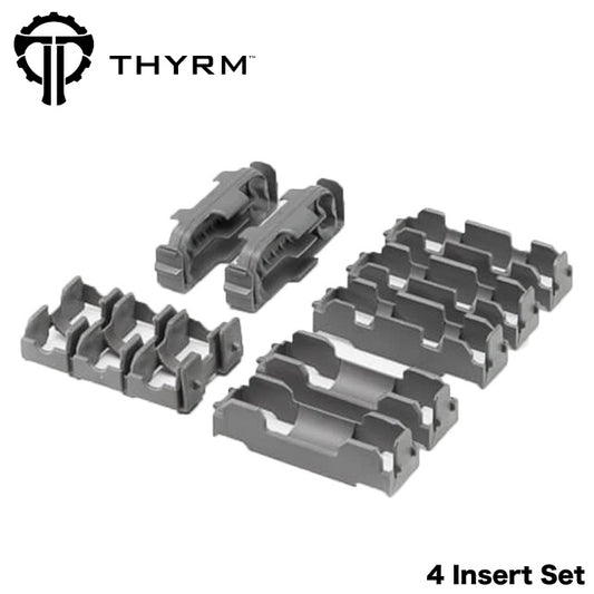 THYRM Modular Insert Pak for CellVault-5M Set of 4 Inserts for CellVault 5M [Set of 4 Compatible with CR123/AAA batteries, etc. 5MAcc002] [Compatible with Letter Pack Plus]