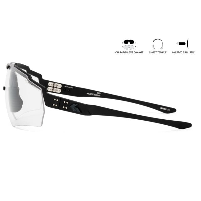 GATORZ BLASTSHIELD Blast Shield ANSI Z87.1+ MILSPEC BALLISTIC Cerakote Black Photochromic Lens Blackout [GZ-10-404]