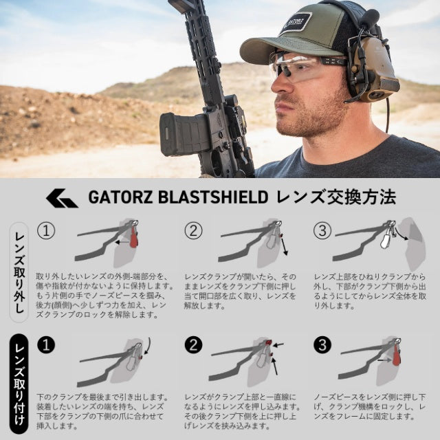GATORZ BLASTSHIELD Blast Shield ANSI Z87.1+ MILSPEC BALLISTIC Cerakote Black Photochromic Lens Blackout [GZ-10-404]