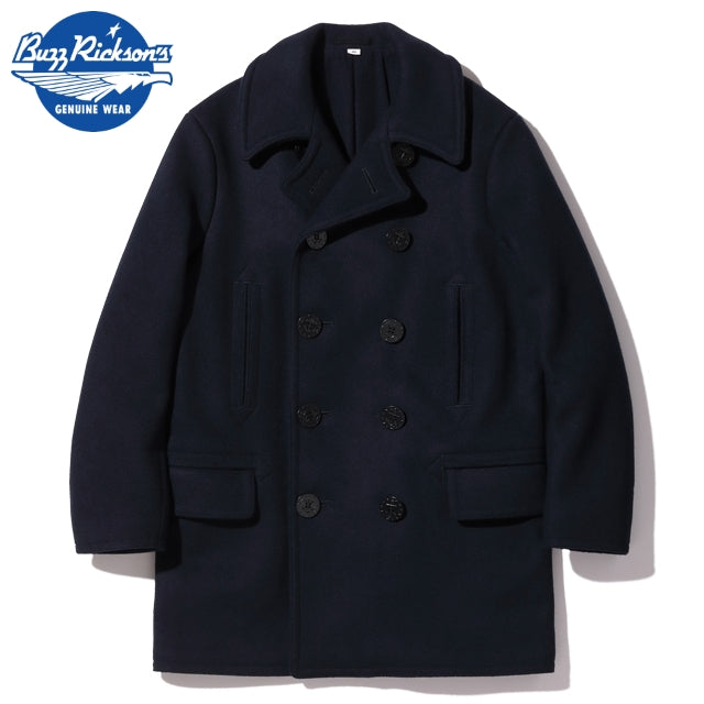 BUZZ RICKSON'S（バズリクソン） Type PEA-COAT “LONG MODEL WOOL LINING NAVAL CLOTHING FACTORY” 36oz. ウール メルトン [BR14146]