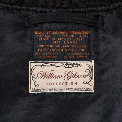 WILLIAM GIBSON WILLIAM GIBSON COLLECTION Type BLACK MA-1 “ALBERT TURNER &amp; CO., INC. MODEL” [BR15414]