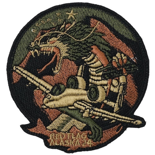 Military Patch（ミリタリーパッチ）RED FLAG ALASKA 2024 25FS [2色][フック付き]【レターパックプラス対応】【レターパックライト対応】