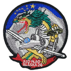 Military Patch RED FLAG ALASKA 2024 25FS [2 Colors] [With Hook] [Compatible with Letter Pack Plus and Letter Pack Light]