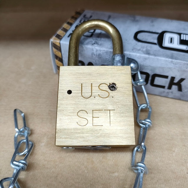 【店頭販売のみ】US（米軍放出品）PACLOCK フットロック Padlock Set [南京錠][未使用品]