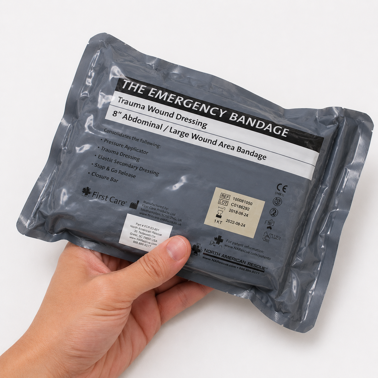 US（米軍放出品）Trauma Wound Dressing 8" Abdominal Large Wound Area Bandage 【レターパックプラス対応】