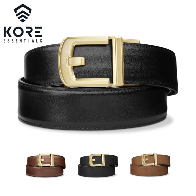 Kore Essentials LEATHER GUN BELT 1.5" X8 BRASS BUCKLE [Leather][Gun belt 1.5 inch width][X8 brass buckle][4 types]