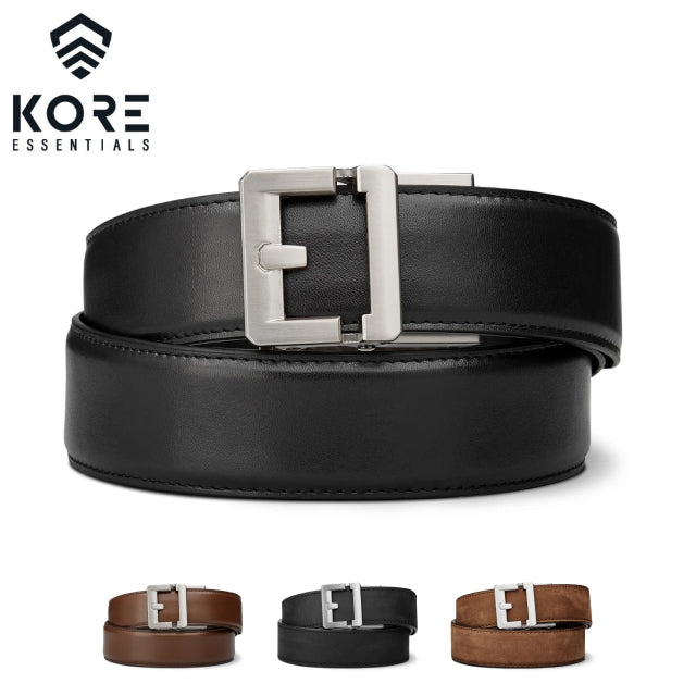 Kore Essentials LEATHER GUN BELT 1.5" X9 NICKEL BUCKLE [Leather][Gun belt 1.5 inch width][X9 nickel buckle][4 types]
