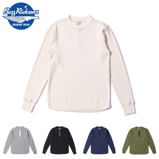 BUZZ RICKSON'S （バズリクソン）THERMAL HENLEY NECK T-SHIRTS サーマル ヘンリーネック ロングスリーブ シャツ [BR68130]