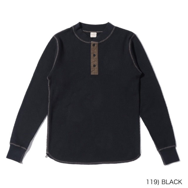 BUZZ RICKSON'S （バズリクソン）THERMAL HENLEY NECK T-SHIRTS サーマル ヘンリーネック ロングスリーブ シャツ [BR68130]