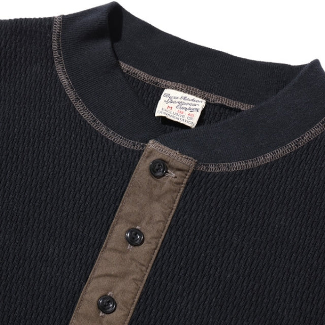 BUZZ RICKSON'S （バズリクソン）THERMAL HENLEY NECK T-SHIRTS サーマル ヘンリーネック ロングスリーブ シャツ [BR68130]