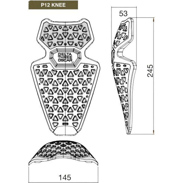 Tilak/TMG D3O P12 Knee Pads [DELTA THREE OSCAR] [Knee Pad Insert] [Letter Pack Plus Compatible]