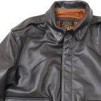 MORGAN MEMPHIS BELLE Type A-2 Classic Leather Flight Jacket [No AF mark] [With stand collar] [Horse leather] [Dark brown] [Nakada Shoten]