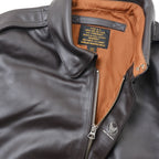 MORGAN MEMPHIS BELLE Type A-2 Classic Leather Flight Jacket [No AF mark] [With stand collar] [Horse leather] [Dark brown] [Nakada Shoten]