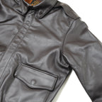 MORGAN MEMPHIS BELLE Type A-2 Classic Leather Flight Jacket [No AF mark] [With stand collar] [Horse leather] [Dark brown] [Nakada Shoten]