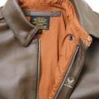 MORGAN MEMPHIS BELLE Type A-2 Classic Leather Flight Jacket [No AF mark] [With stand collar] [Cowhide] [Light brown] [Nakada Shoten]