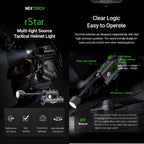 NEXTORCH rStar Multi-light Source Tactical Helmet Light