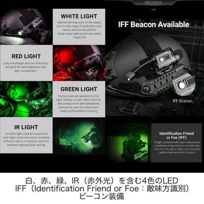 NEXTORCH（ネクストーチ）rStar Multi-light Source Tactical Helmet Light [ヘルメットライト]