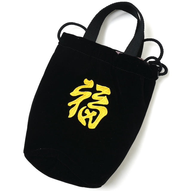 HOUSTON VELVETEEN EFFECT BAG Embroidered Velvet Effects Bag [MAP] [Letter Pack Plus compatible]