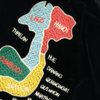 HOUSTON VELVETEEN EFFECT BAG Embroidered Velvet Effects Bag [MAP] [Letter Pack Plus compatible]
