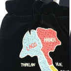 HOUSTON VELVETEEN EFFECT BAG Embroidered Velvet Effects Bag [MAP] [Letter Pack Plus compatible]