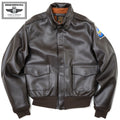 MORGAN MEMPHIS BELLE（モーガン メンフィスベル）Type A-2 Classic レザー フライトジャケット [AFマーク付き][台襟付][カウハイド][ダークブラウン][MG-601-DK-AF]【中田商店】