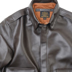 MORGAN MEMPHIS BELLE Type A-2 Classic Leather Flight Jacket [With AF Mark] [With Stand Collar] [Cowhide] [Dark Brown] [Nakada Shoten]