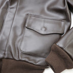 MORGAN MEMPHIS BELLE Type A-2 Classic Leather Flight Jacket [With AF Mark] [With Stand Collar] [Cowhide] [Dark Brown] [Nakada Shoten]