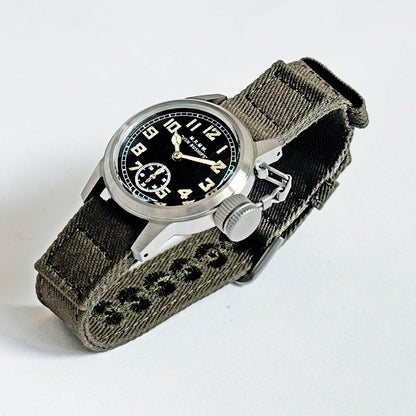 MRC WATCH CO. (Montrelloi) USNAVY BUSHIPS WITH SMALL SECOND US Navy ship watch Cotton band 12 hours [Quartz] [WW2 REPLICA] [Nakada Shoten]