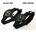 M.R.C. WATCH CO.（モントルロロイ）U.S.NAVY BUSHIP “GREY RECON” WRIST WATCH [黒色ボディ グレイ色インデックス] 12時間 [クォーツ]【中田商店】