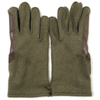 World Surplus French Military Wool Leather Gloves [OLIVE] [Unused] [Letter Pack Plus compatible]