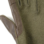 World Surplus French Military Wool Leather Gloves [OLIVE] [Unused] [Letter Pack Plus compatible]