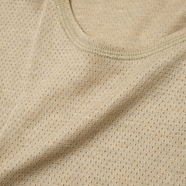 US (U.S. military surplus) ARMY BASE LAYER FLAME RESISTANT L/S UNDERSHIRT [MOISTURE WICKING] [TAN] [Flame-retardant material] [Letter Pack Plus compatible]