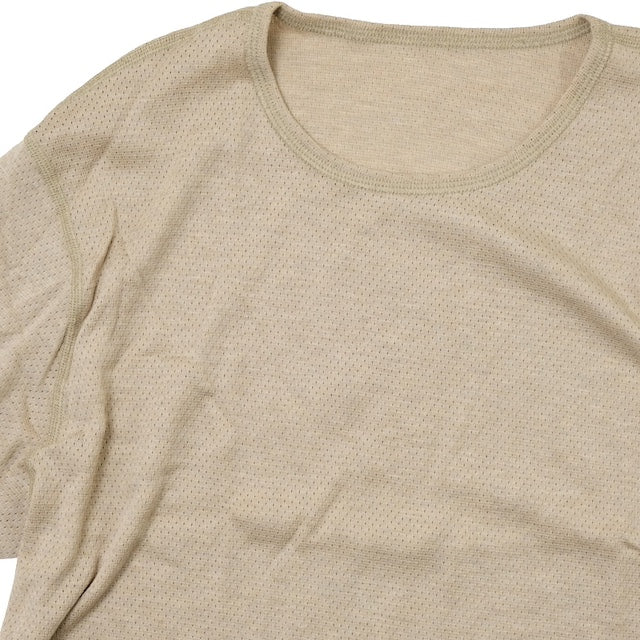 US (U.S. military surplus) ARMY BASE LAYER FLAME RESISTANT L/S UNDERSHIRT [MOISTURE WICKING] [TAN] [Flame-retardant material] [Letter Pack Plus compatible]