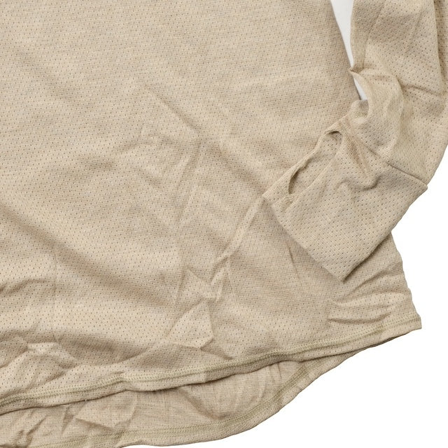US (U.S. military surplus) ARMY BASE LAYER FLAME RESISTANT L/S UNDERSHIRT [MOISTURE WICKING] [TAN] [Flame-retardant material] [Letter Pack Plus compatible]