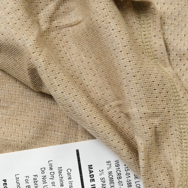 US (U.S. military surplus) ARMY BASE LAYER FLAME RESISTANT L/S UNDERSHIRT [MOISTURE WICKING] [TAN] [Flame-retardant material] [Letter Pack Plus compatible]