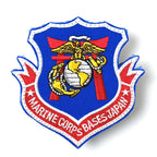 Military Patch（ミリタリーパッチ）USMC ミリタリーパッチ "MARINE CORPS BASES JAPAN" [フック付き]【レターパックプラス対応】【レターパックライト対応】