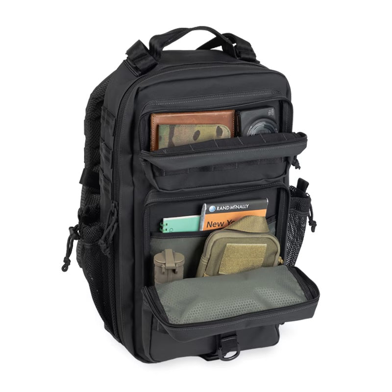 MAGFORCE Mid-Tech Sniper Backpack 500D [MF-A0562] [Black Camo] [Black PVC]