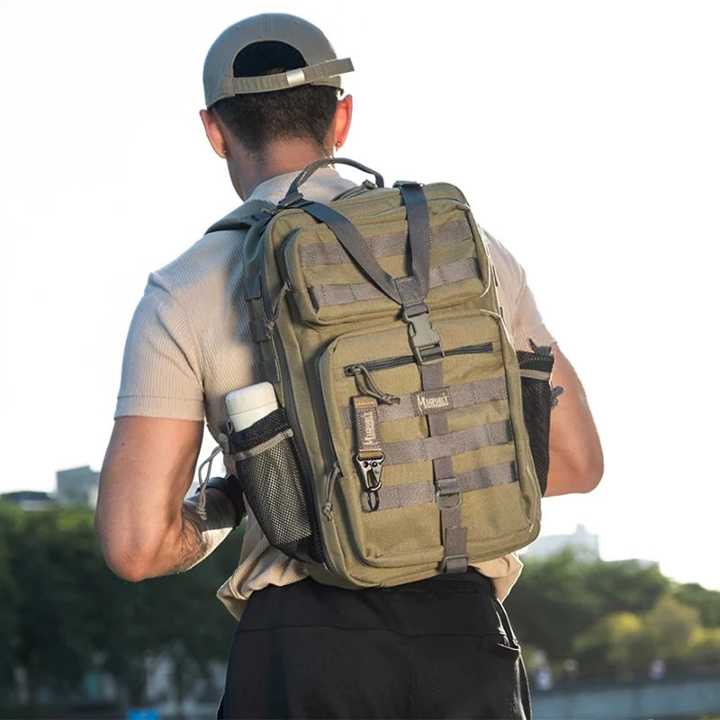 MAGFORCE Mid-Tech Sniper Backpack 1050D [MF-0562][Black][Khaki Foliage]
