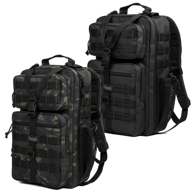 MAGFORCE Mid-Tech Sniper Backpack 500D [MF-A0562] [Black Camo] [Black PVC]