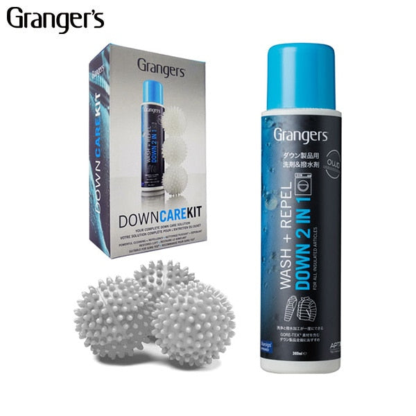Grangers（グランジャーズ）Down 2 in 1 Care Kit - 300ml グランジャーズ ダウン 2イン1 ケア キット [ダウン製品用洗剤＆撥水剤][洗濯機投入タイプ][ドライヤーボール付き]