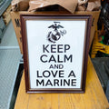 【店頭販売のみ】US SURPLUS（USサープラス）KEEP CALM AND LOVE A MARINE メッセージフォトフレーム