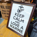 [In-store only] US SURPLUS KEEP CALM AND LOVE A MARINE Message Photo Frame