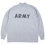 US（米軍放出品）ARMY PT T-SHIRTS 陸軍用 長袖 トレーニング用 速乾性Tシャツ [GRAY][新品]【レターパックプラス対応】