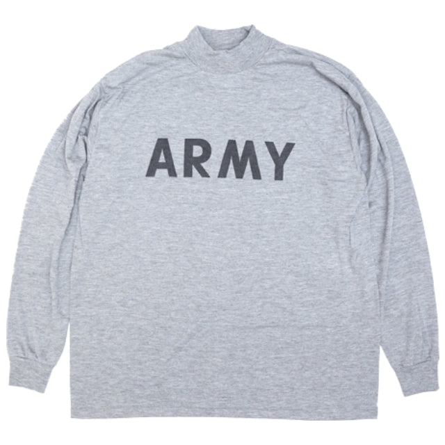 US（米軍放出品）ARMY PT T-SHIRTS 陸軍用 長袖 トレーニング用 速乾性Tシャツ [GRAY][新品]【レターパックプラス対応】