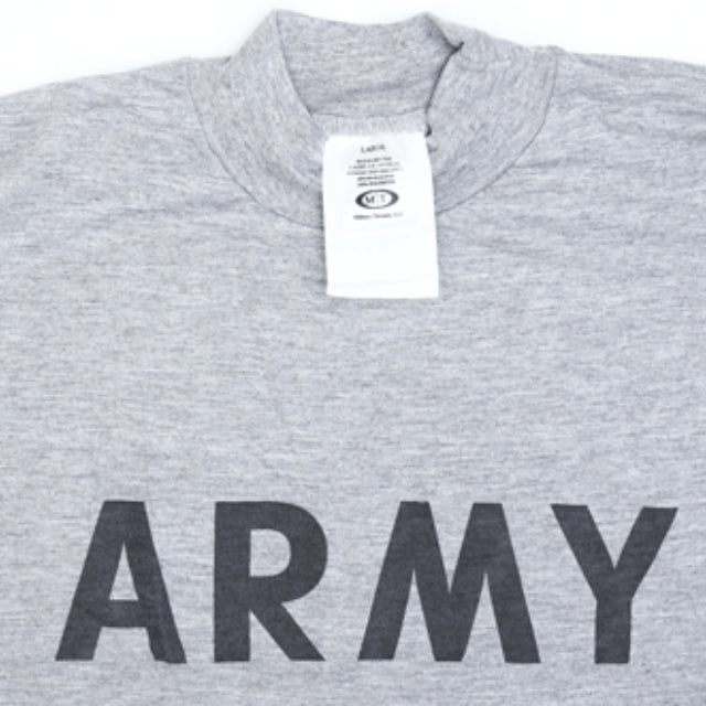 US（米軍放出品）ARMY PT T-SHIRTS 陸軍用 長袖 トレーニング用 速乾性Tシャツ [GRAY][新品]【レターパックプラス対応】