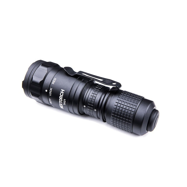 NEXTORCH（ネクストーチ）TA21 Flashlight [3段階白色調光＋ストロボ＋赤色点灯フラッシュライト][CR123Ax1本 / 16340リチウムイオン電池使用可能]